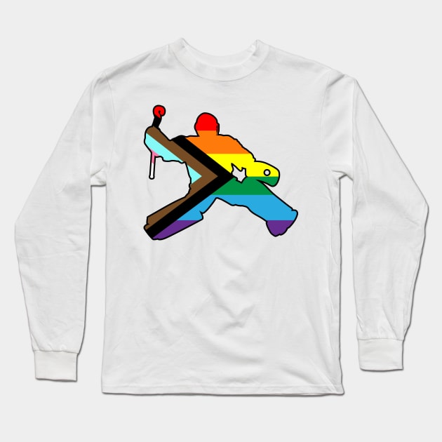 Field Hockey Goalie: Queer Pride Long Sleeve T-Shirt by ziafrazier